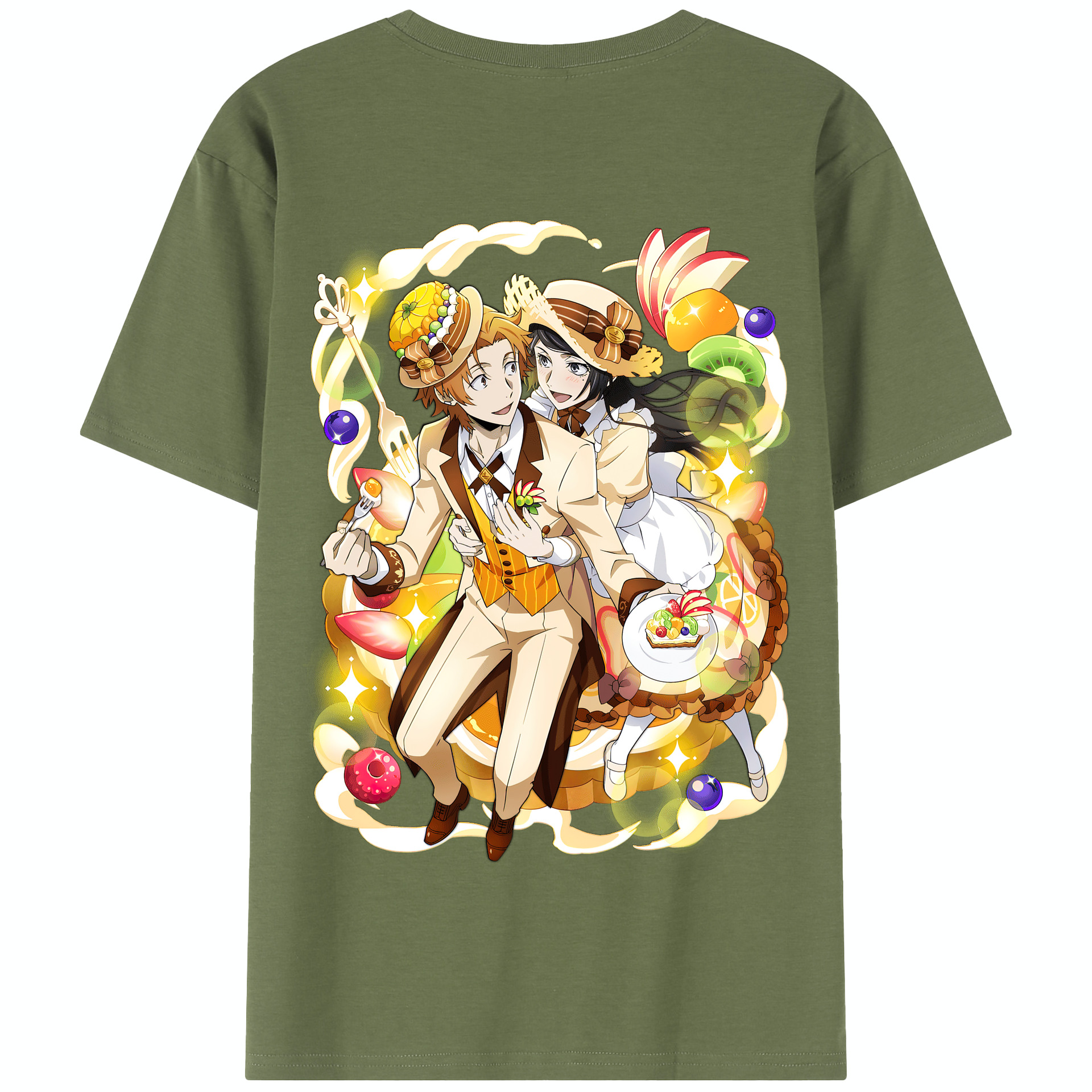（画像用） 文豪ストレイドッグス Bungo Stray Dogs 綿100％半袖Tシャツ（背面プリント）